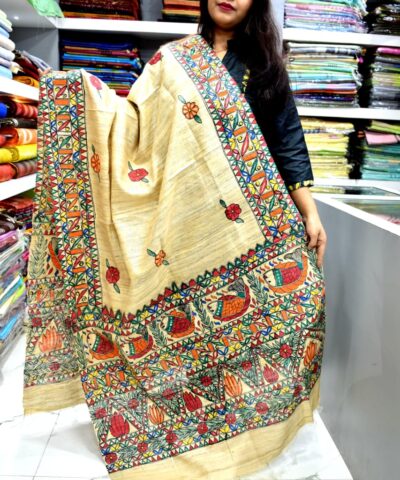 TUSSAR GHICHA SILK DUPATTA