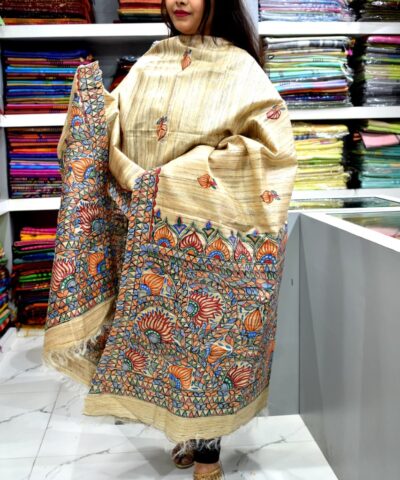 TUSSAR GHICHA SILK DUPATTA